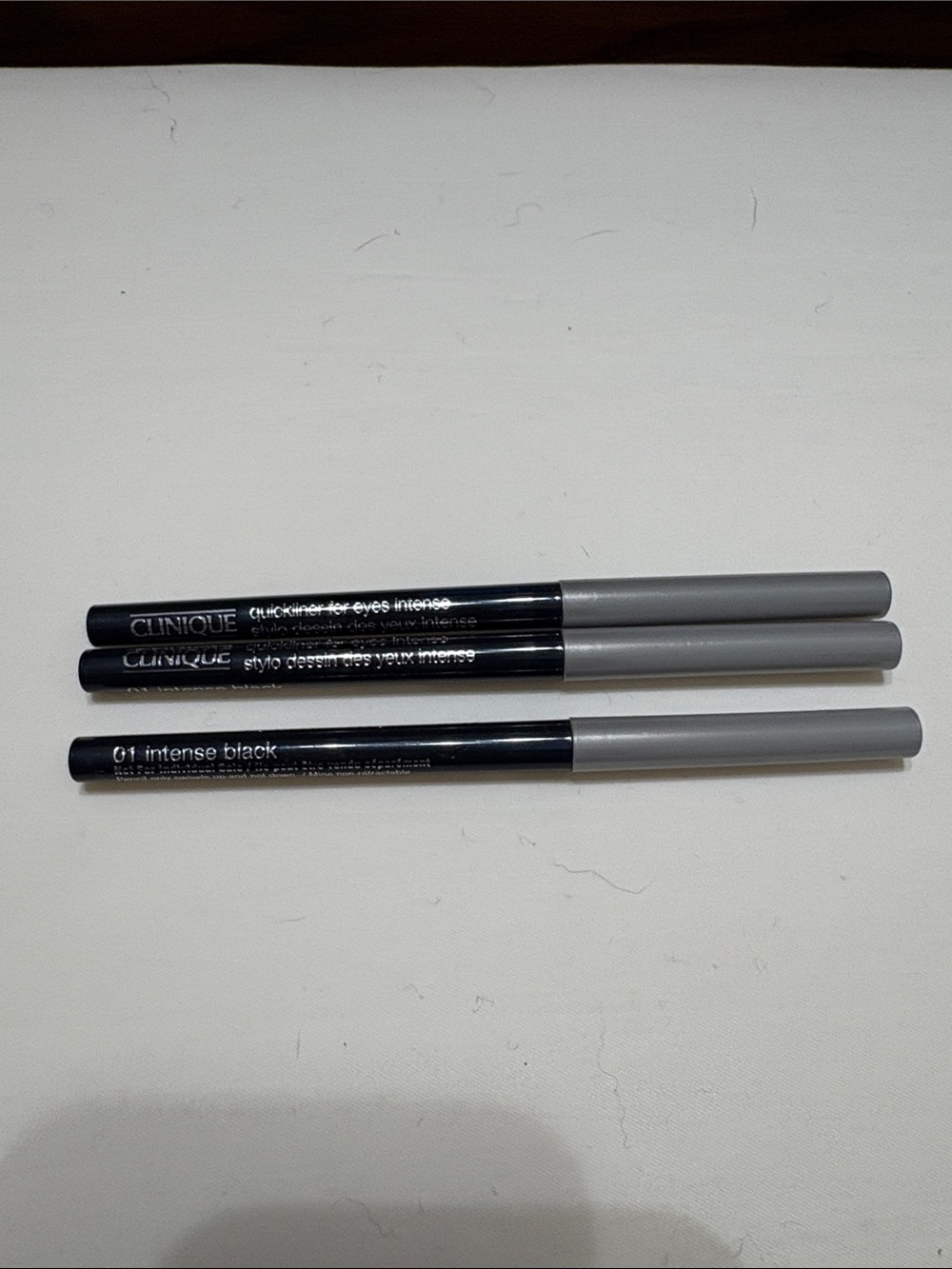 Clinique Intense Black Eyeliner Trio - Black with Silver Caps